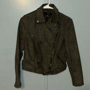 Green/grey suede jacket